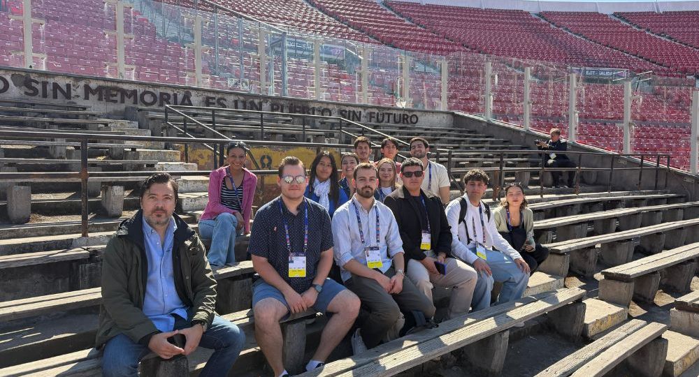 Los jóvenes reporteros de AIPS exploraron el pasado del recinto de Ñuñoa que acogió la cita ecuménica.