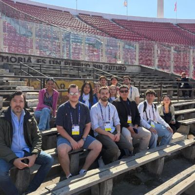 Los jóvenes reporteros de AIPS exploraron el pasado del recinto de Ñuñoa que acogió la cita ecuménica.